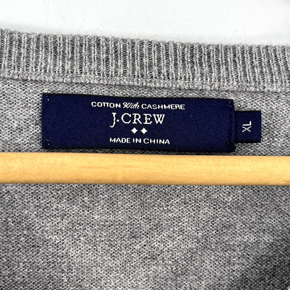 J.Crew Men's V-neck Cotton with Cashmere Long Sleeve Sweater Size XL - Picture 8 of 9